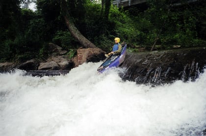 Open canoe on Flat Shoal