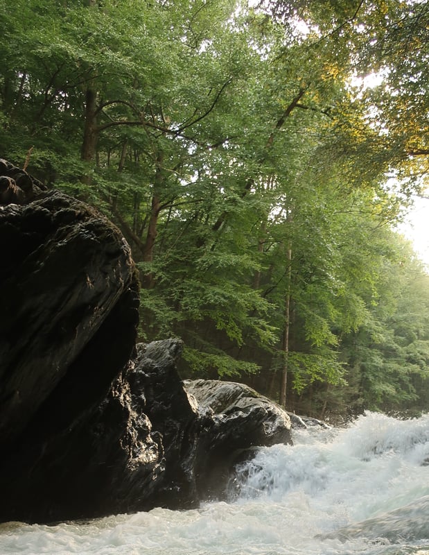 The gorge from below
