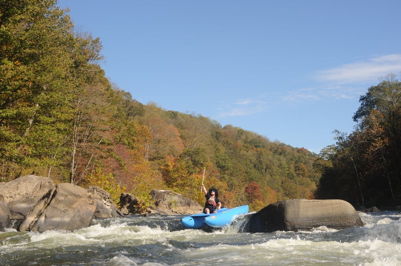 Looking Upstream at Bottle of Wine