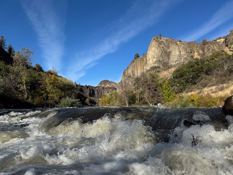 Top ledge of rapid