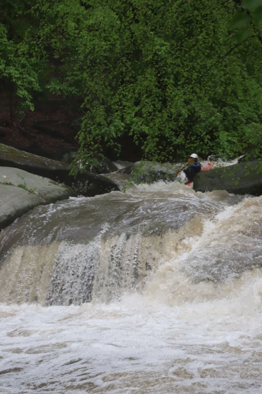 martin running the entrance