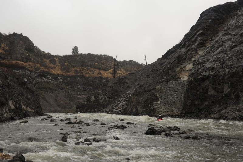Looking Back Upstream at the Copco 1 Dam Site