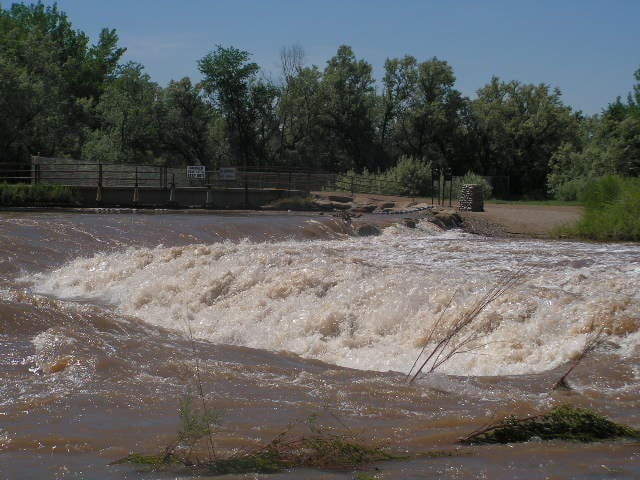 big fricken hole at flood level