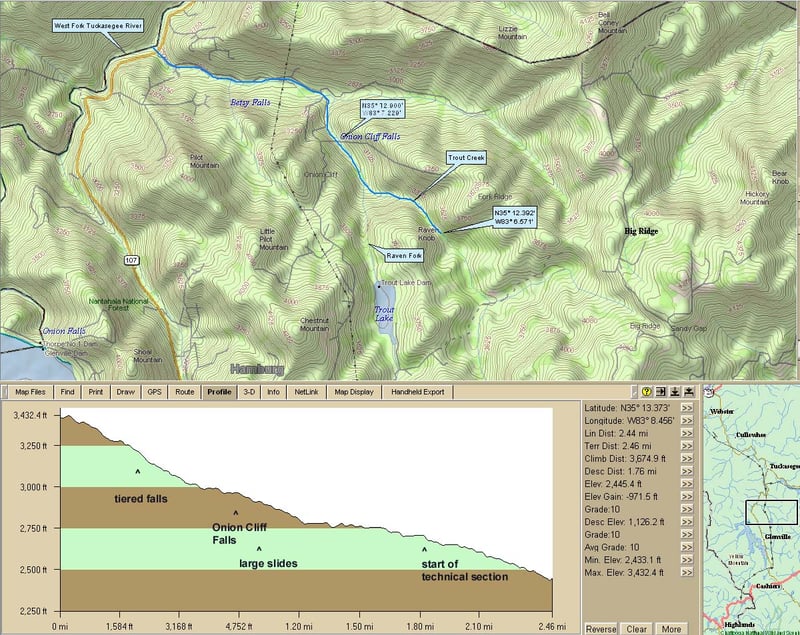 Map of Trout Creek