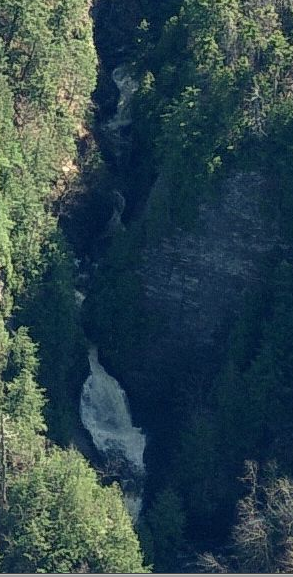 Aerial view of Cold Feet, Balls Deep, and One Whistle Falls