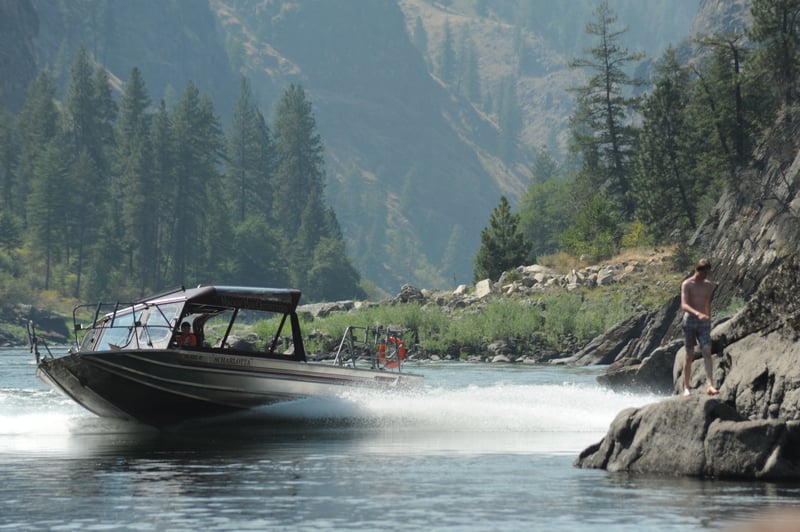 Jet Boat at Johnson Creek Camp