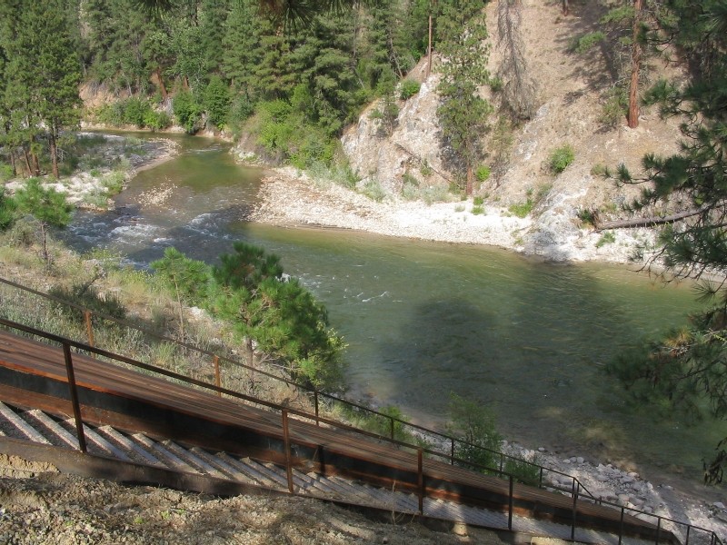 Put-in for Swirly Canyon run on Payette South Fork