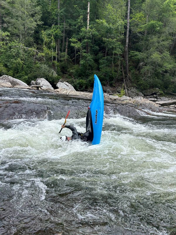 Squirting at surf rapid