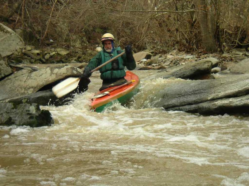 Boulder drop on the Accotink