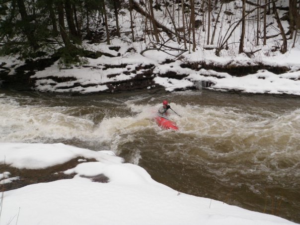 Max running a rapid on Chautauqua creek