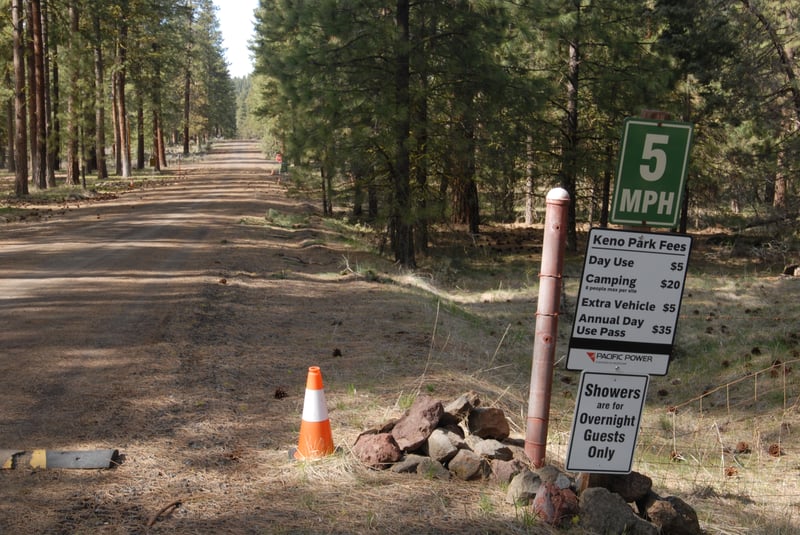 Entrance to Keno Recreation Area