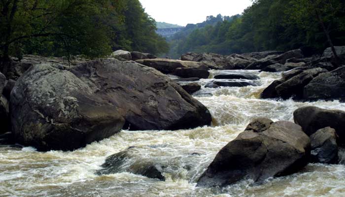 Hells Gate - view of rapid from the bottom left