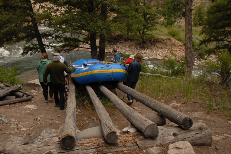 Yankee Fork River Access Raft Slide