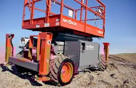 32' Rough Terrain Scissor Lift available for rent in Campton NH