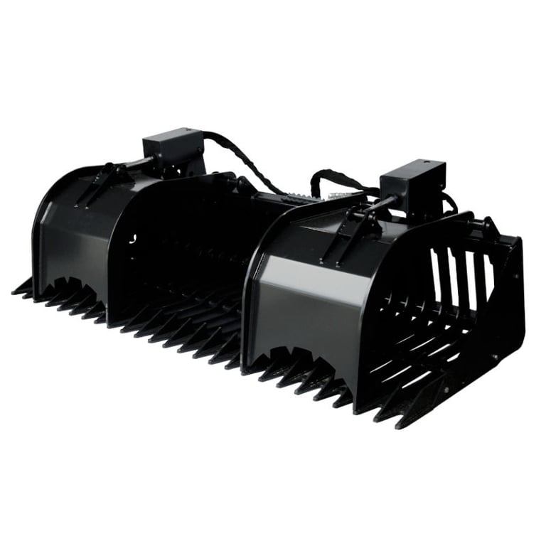 74 inch rock grapple bucket skid steer attachment