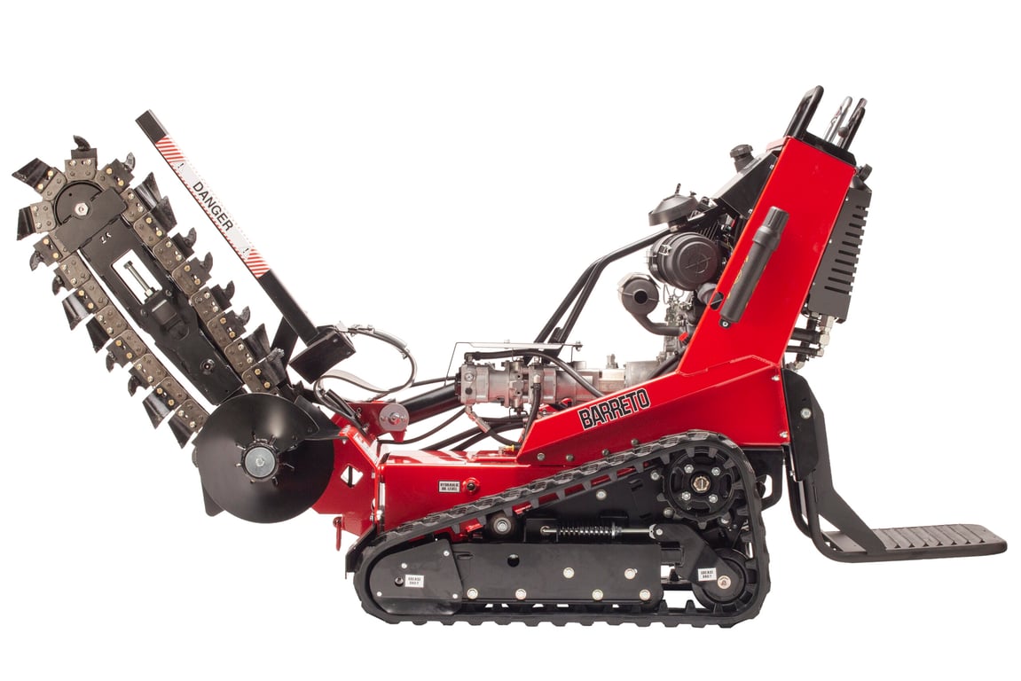 Trencher - 6"x36" combo shark chain, Honda engine, stand-on