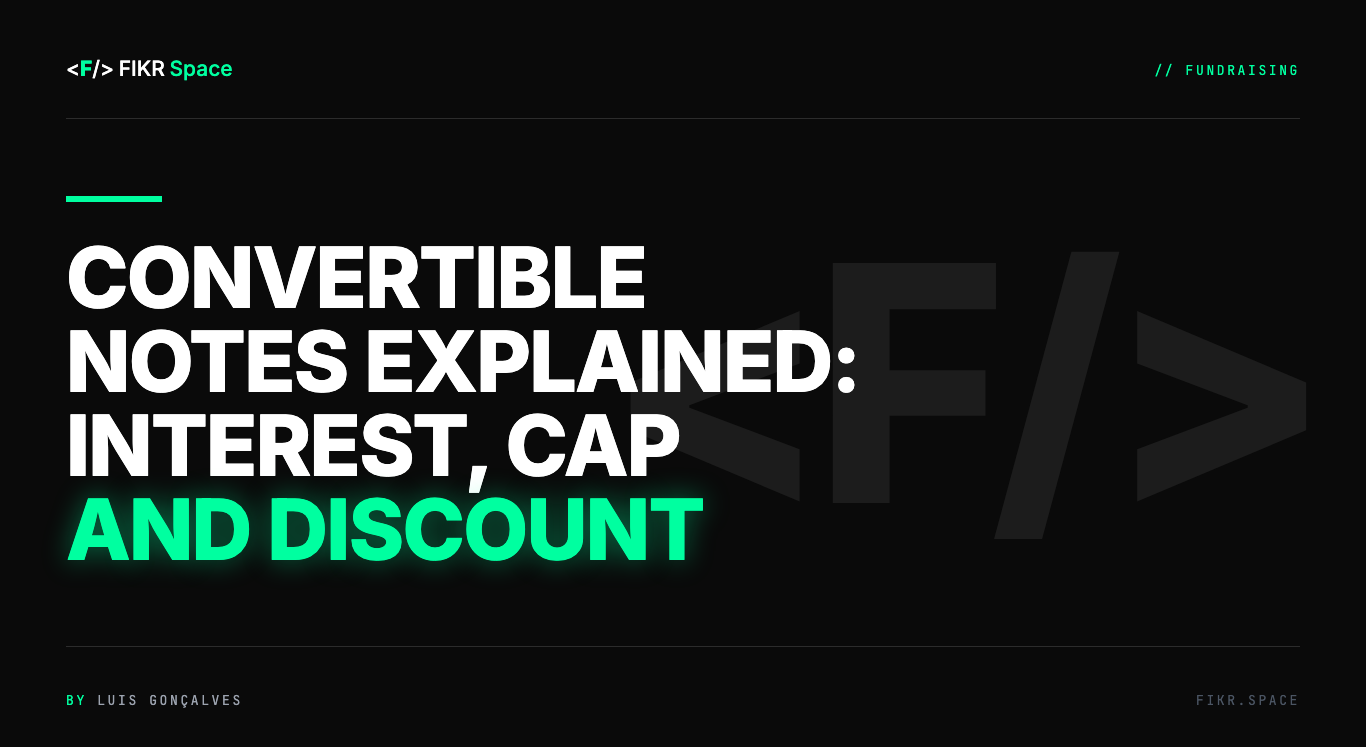 Cover of the FIKR Space guide: Convertible Notes Explained: Interest, Cap and Discount