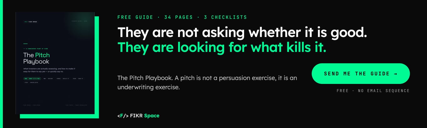 Free guide, 34 pages: The Pitch Playbook. Send me the guide.
