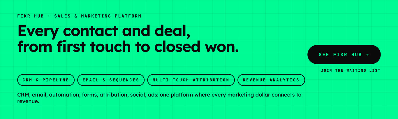 FIKR Hub: see FIKR Hub.