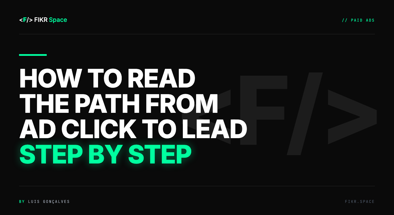 Cover of the FIKR Space guide: How to Read the Path From Ad Click to Lead Step by Step