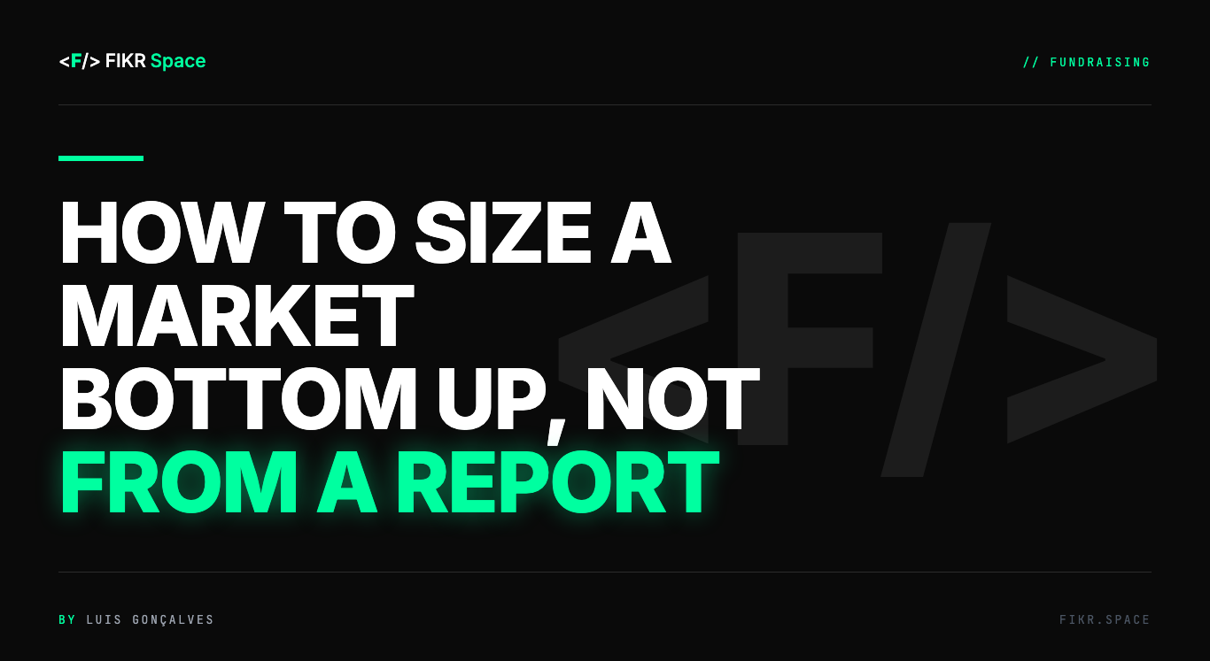 Cover of the FIKR Space guide: How to Size a Market Bottom Up, Not From a Report