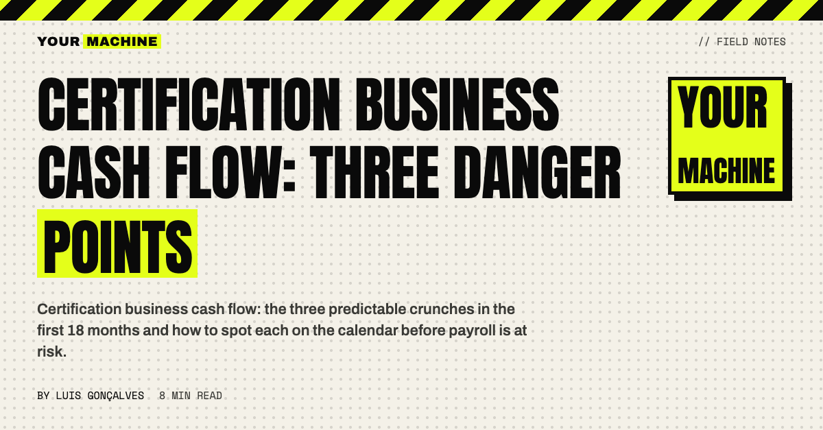 Certification Business Cash Flow: Three Danger Points