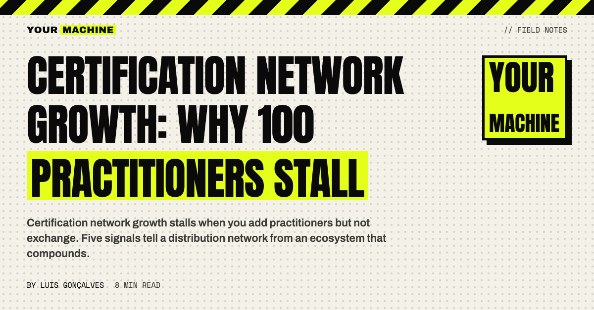 Certification Network Growth: Why 100 Practitioners Stall
