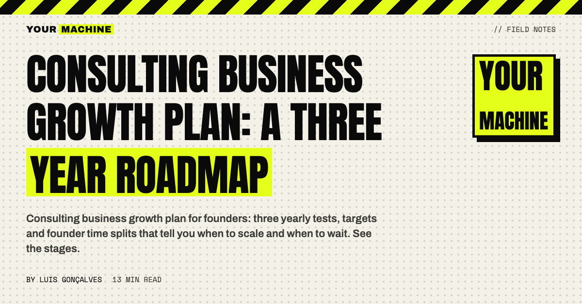 Consulting Business Growth Plan: A Three Year Roadmap