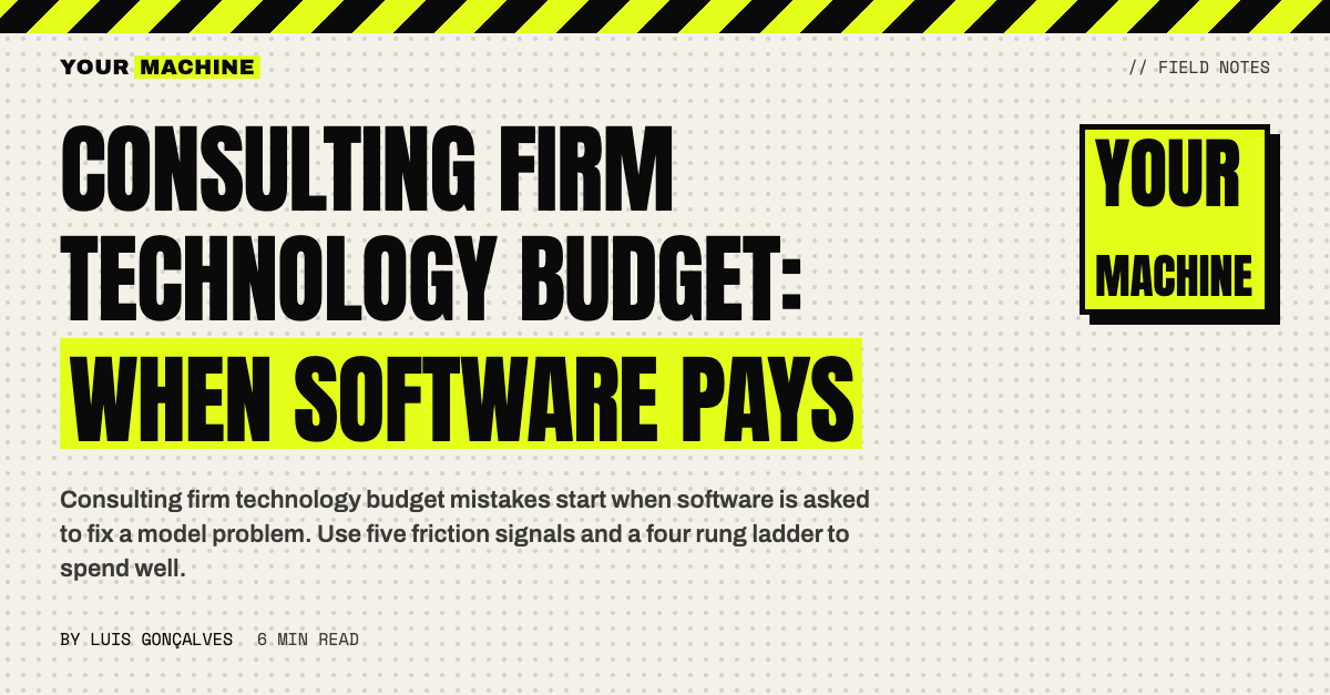 Consulting Firm Technology Budget: When Software Pays