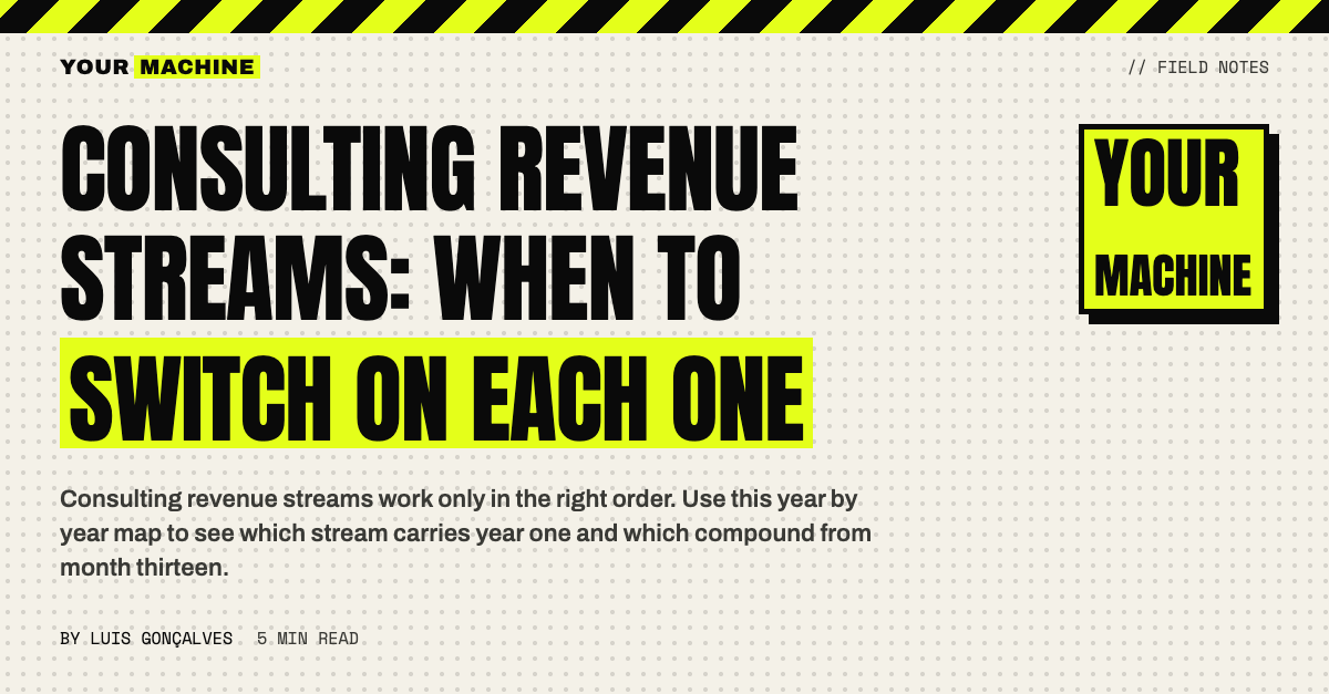 Consulting Revenue Streams: When to Switch On Each One