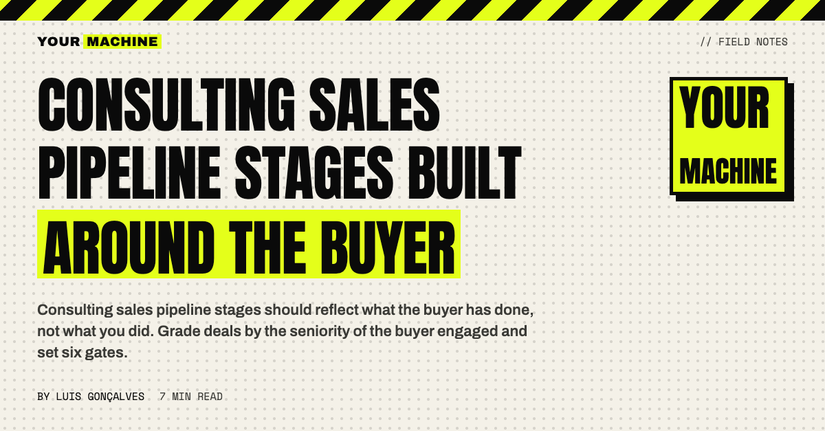 Consulting Sales Pipeline Stages Built Around the Buyer