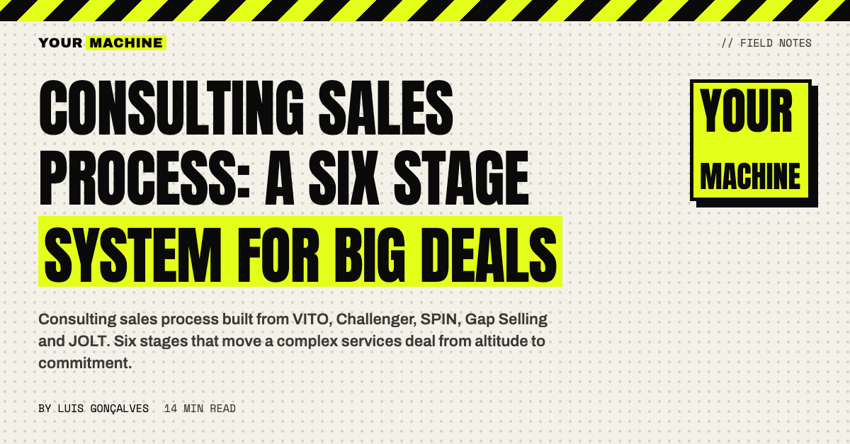 Consulting Sales Process: A Six Stage System for Big Deals