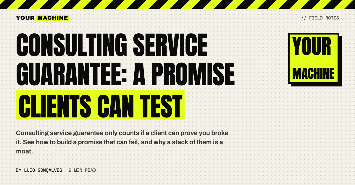 Consulting Service Guarantee: A Promise Clients Can Test