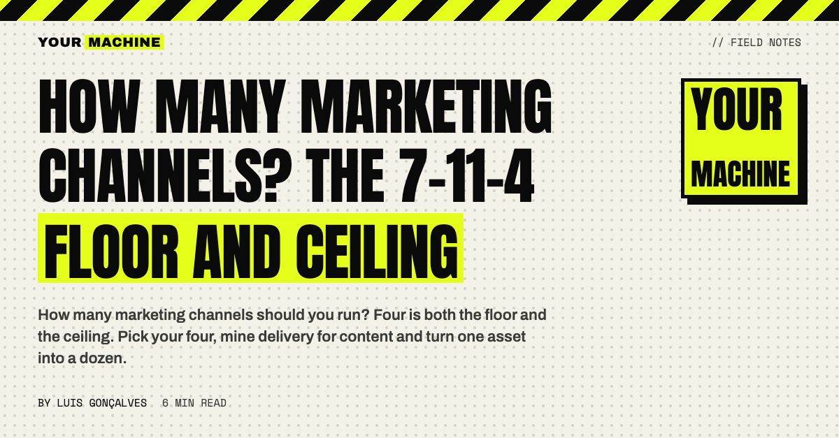 How Many Marketing Channels? The 7-11-4 Floor and Ceiling