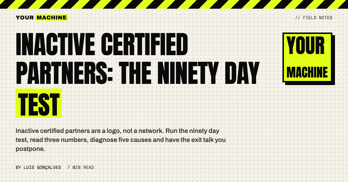 Inactive Certified Partners: The Ninety Day Test