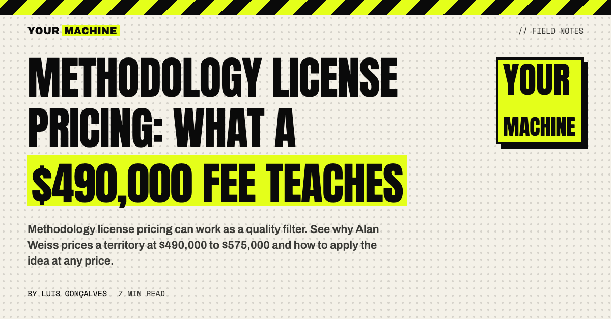 Methodology License Pricing: What a $490,000 Fee Teaches