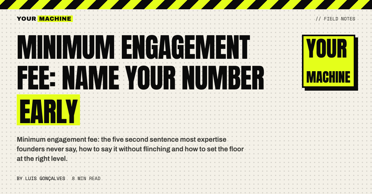 Minimum Engagement Fee: Name Your Number Early
