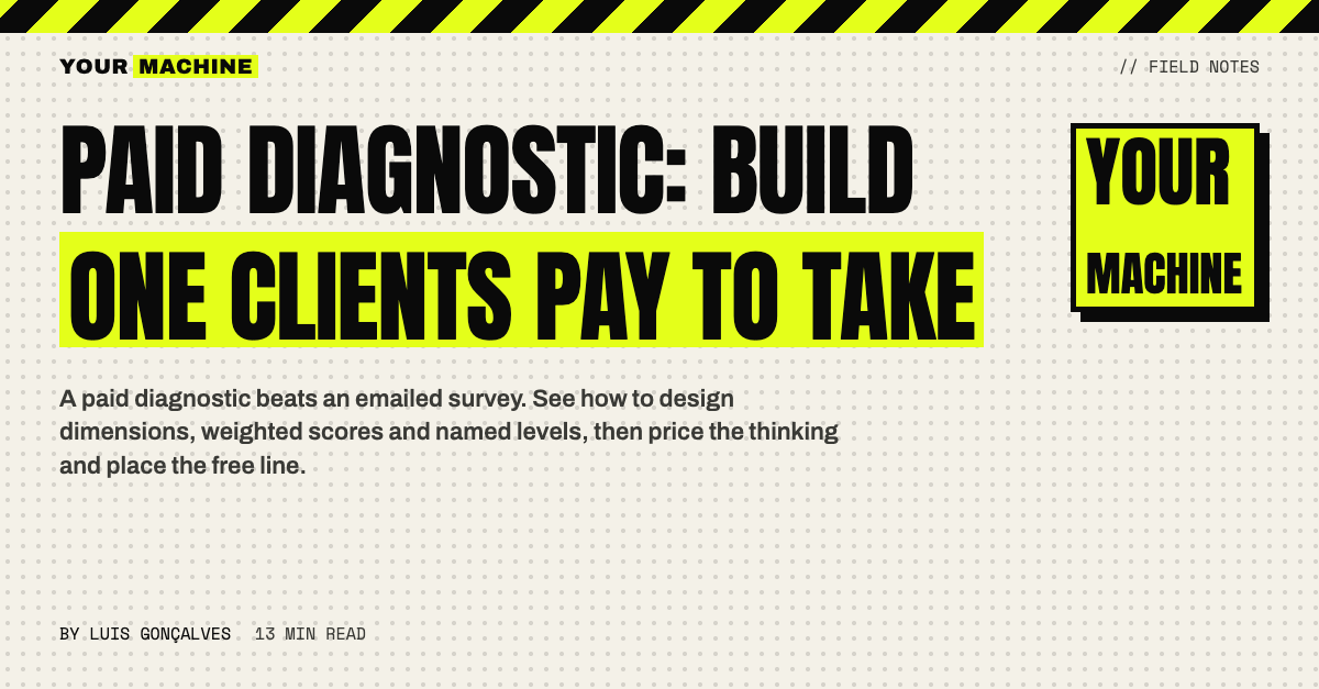 Paid Diagnostic: Build One Clients Pay to Take
