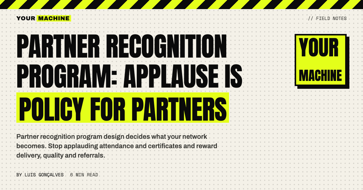 Partner Recognition Program: Applause Is Policy for Partners