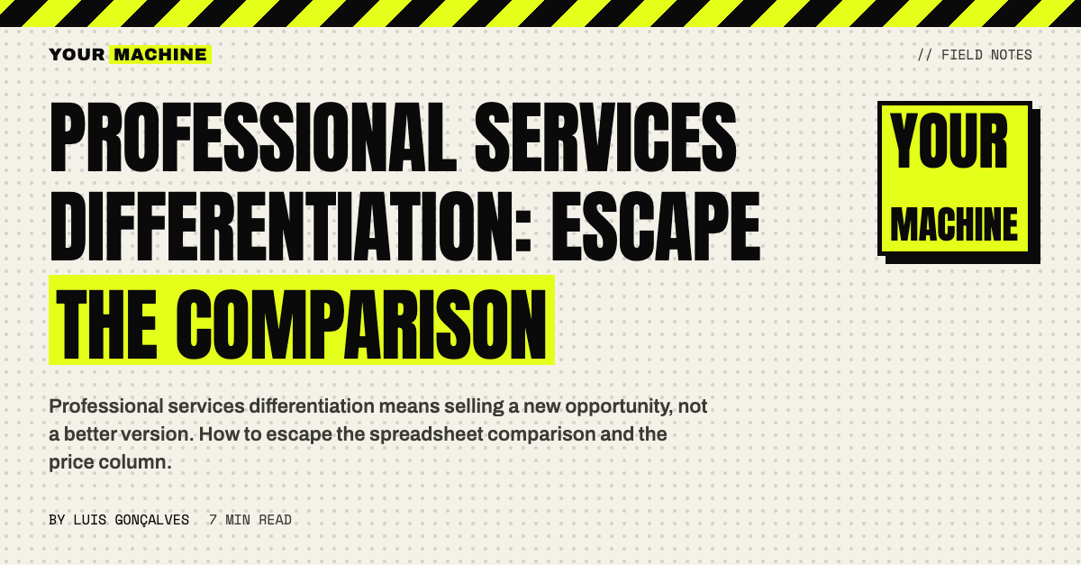 Professional Services Differentiation: Escape the Comparison