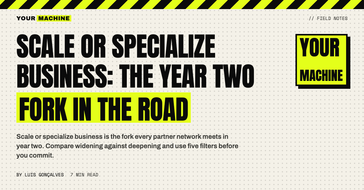 Scale or Specialize Business: The Year Two Fork in the Road