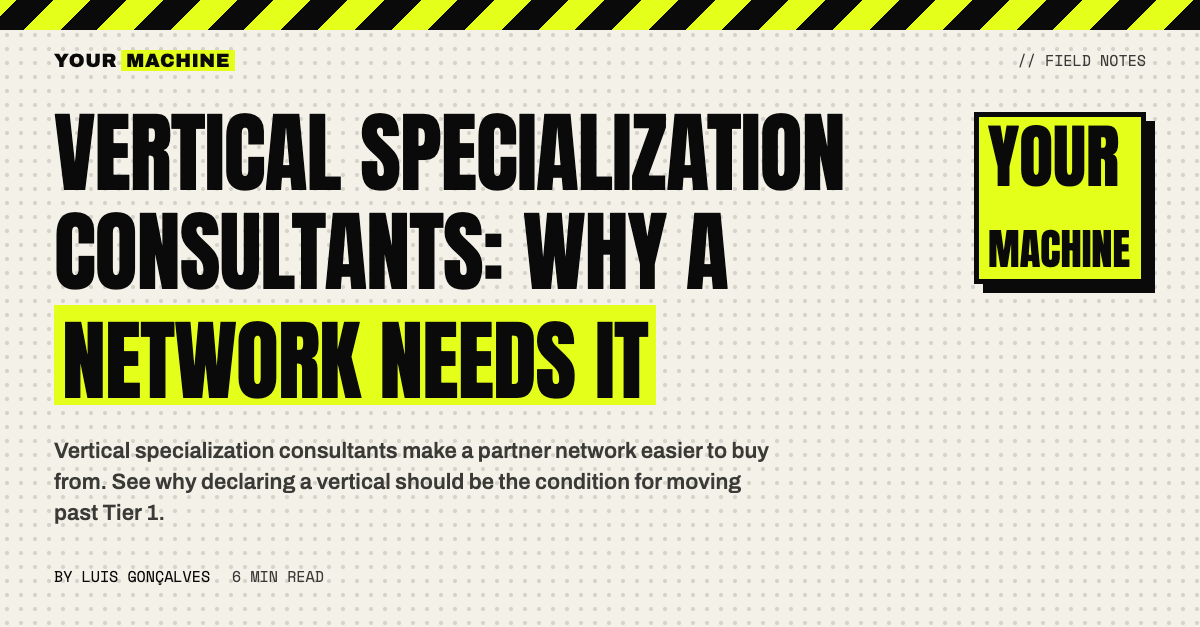 Vertical Specialization Consultants: Why a Network Needs It