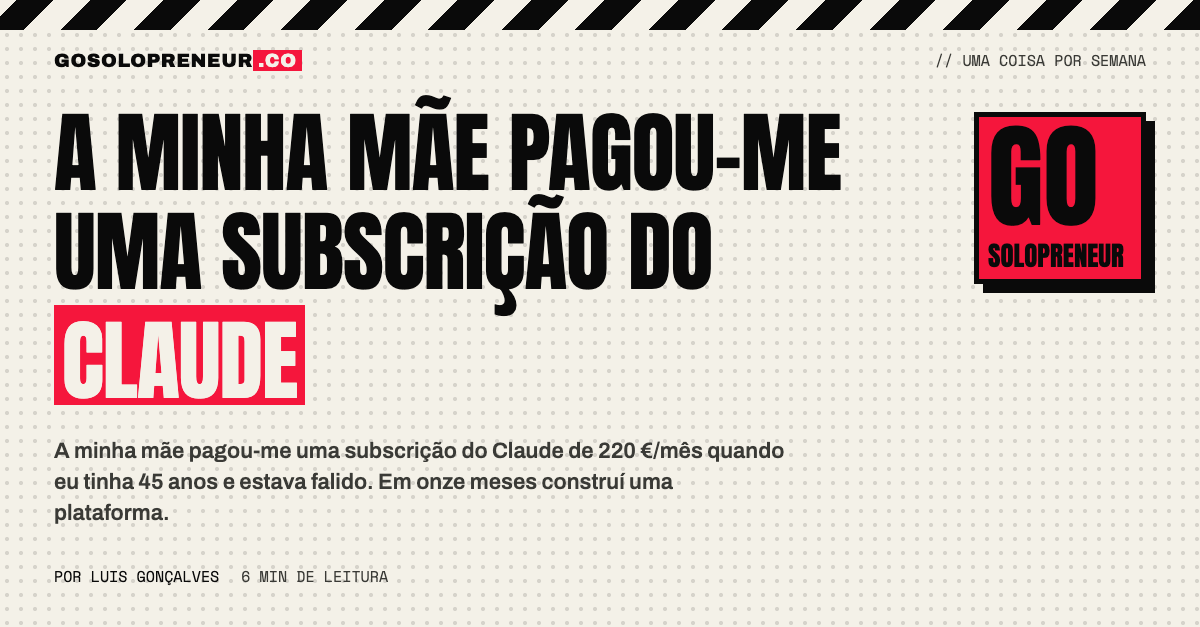 A minha mãe pagou-me uma subscrição do Claude