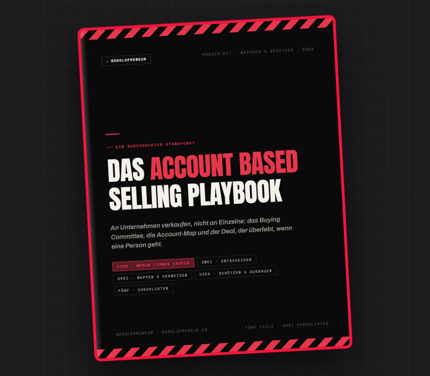 Das Account Based Selling Playbook, Cover des kostenlosen Leitfadens