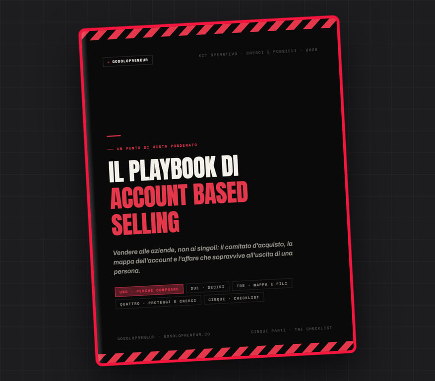 Il Playbook di account based selling, copertina della guida gratuita