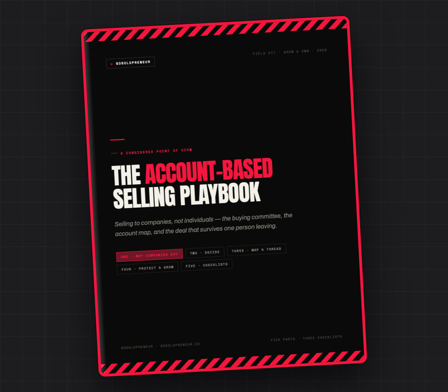 Az Account-Based Selling Playbook, az ingyenes útmutató borítója