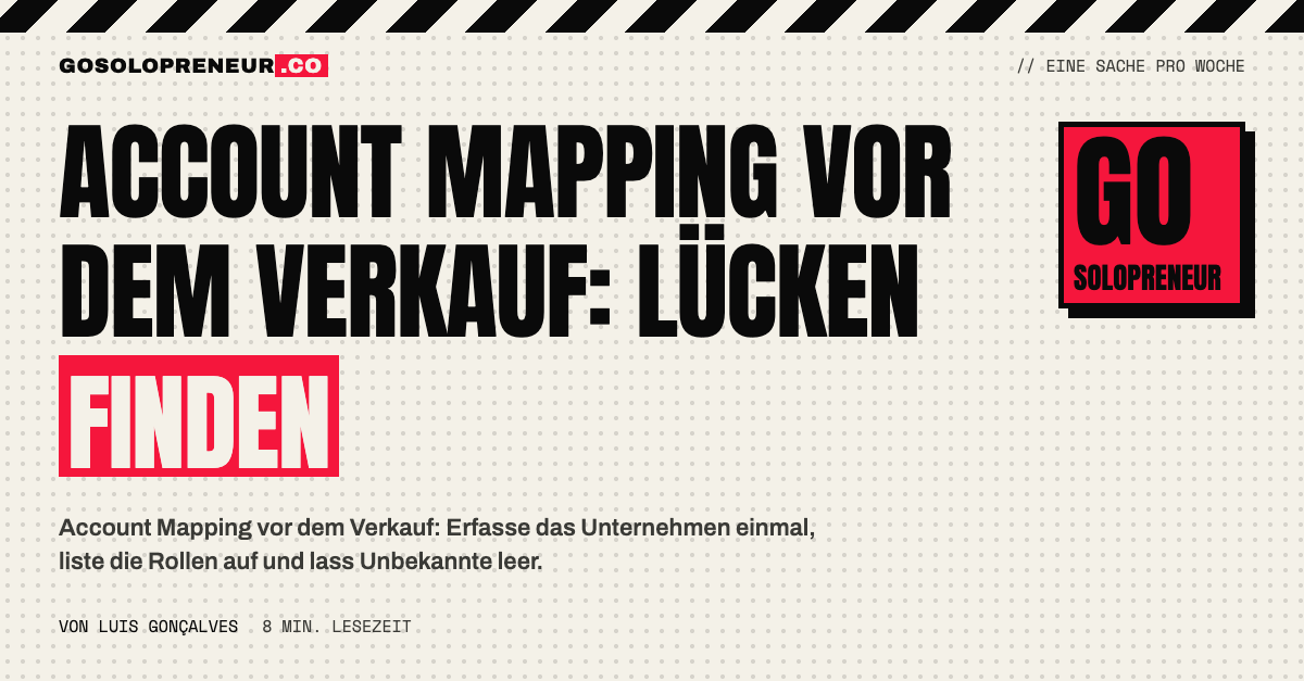 Account Mapping: Rollen und Lücken in einem Kundenunternehmen erfassen