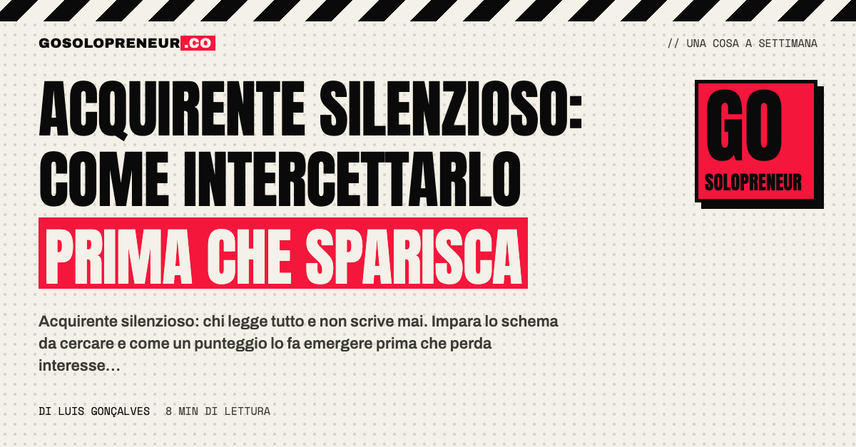 Un acquirente silenzioso che torna più volte sulla pagina dei prezzi senza mai scrivere