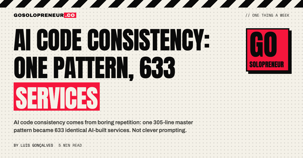 AI Code Consistency: One Pattern, 633 Services