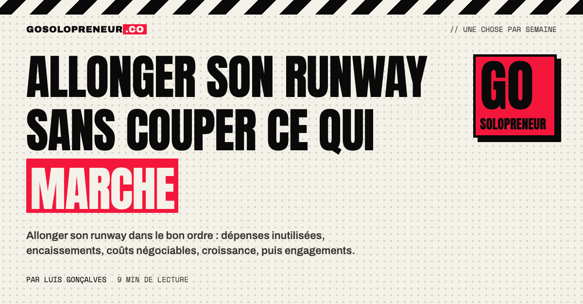 Allonger son runway : une échelle de cinq barreaux, du moins cher au plus coûteux
